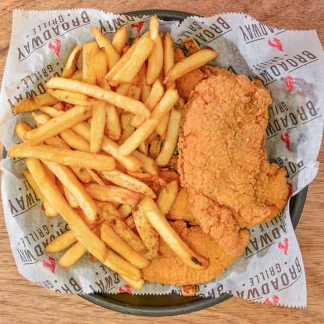 Kids Chicken Strips Basket.