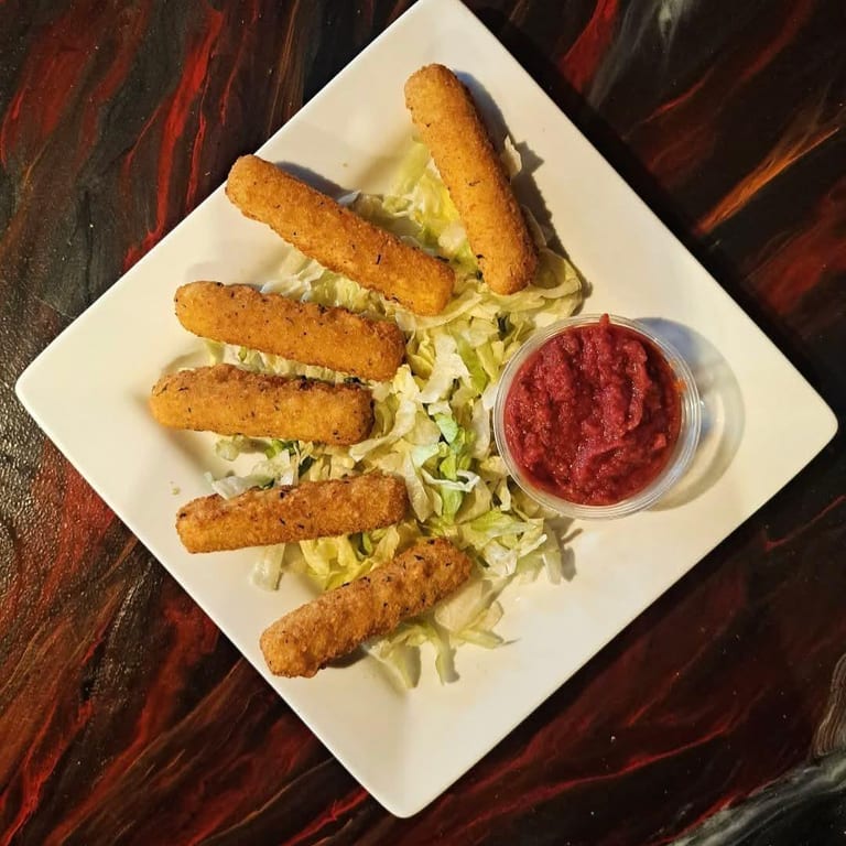 Savor our mozzarella sticks